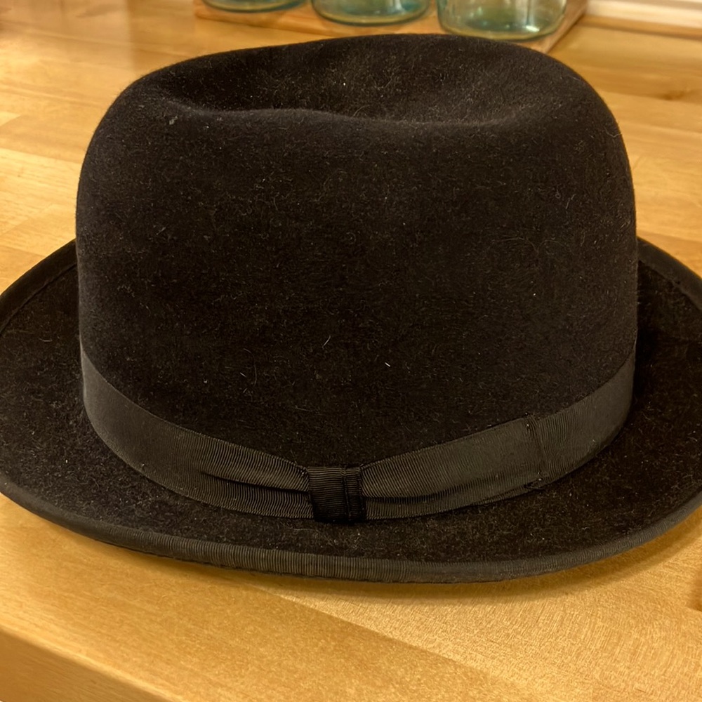 Vintage Wool Derby Bowler hat